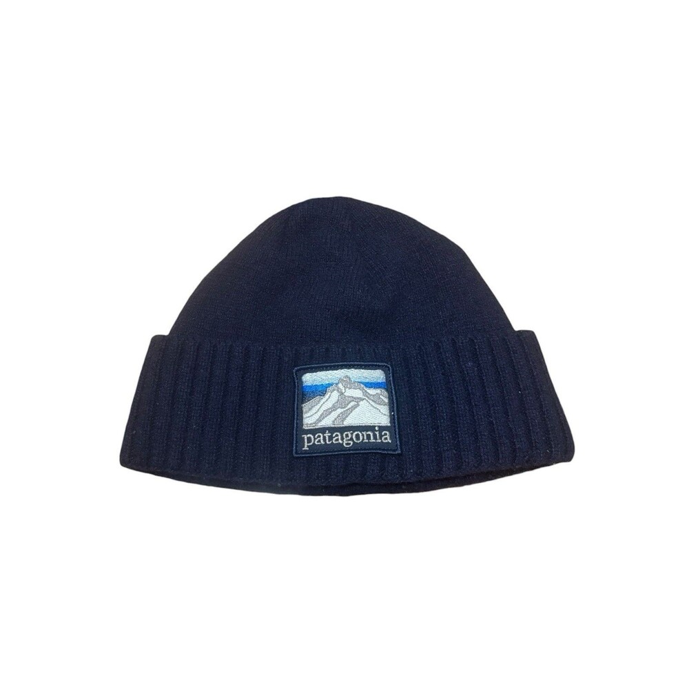 Patagonia Brodeo Navy Blue Logo Ridge Beanie OS